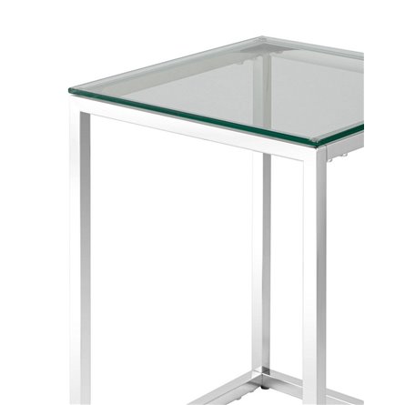 40*40 ТАУН серебро каркас нержавеющая сталь столешница закаленное стекло