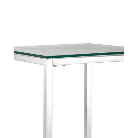 40*40 ТАУН серебро каркас нержавеющая сталь столешница закаленное стекло