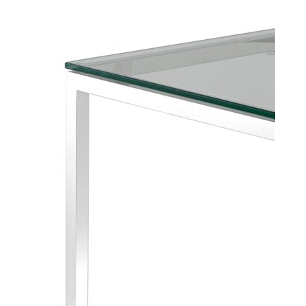 40*40 ТАУН серебро каркас нержавеющая сталь столешница закаленное стекло