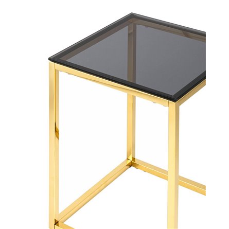 40*40 ТАУН золото стекло smoke закаленное каркас нержавеющая сталь