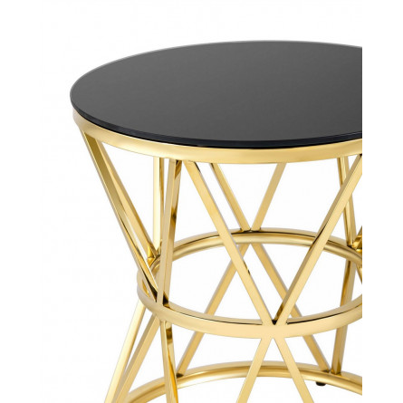 50*50 ВИВА золото стекло черное закаленное каркас нержавеющая сталь