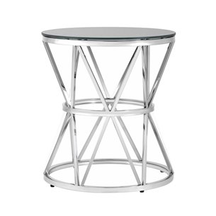 50*50 ВИВА серебро стекло черное закаленное каркас нержавеющая сталь