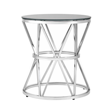 50*50 ВИВА серебро стекло черное закаленное каркас нержавеющая сталь