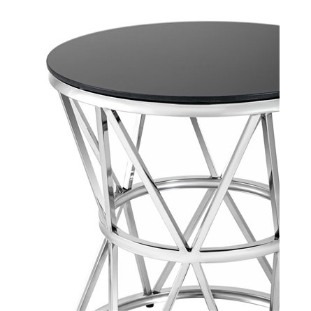 50*50 ВИВА серебро стекло черное закаленное каркас нержавеющая сталь