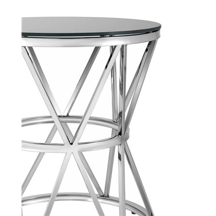 50*50 ВИВА серебро стекло черное закаленное каркас нержавеющая сталь