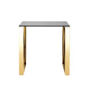 55*55 КРОСС золото стекло smoke закаленное каркас нержавеющая сталь