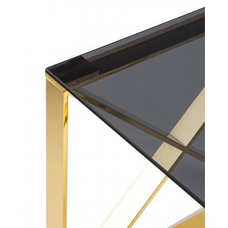 55*55 КРОСС золото стекло smoke закаленное каркас нержавеющая сталь