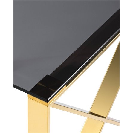 55*55 КРОСС золото стекло smoke закаленное каркас нержавеющая сталь