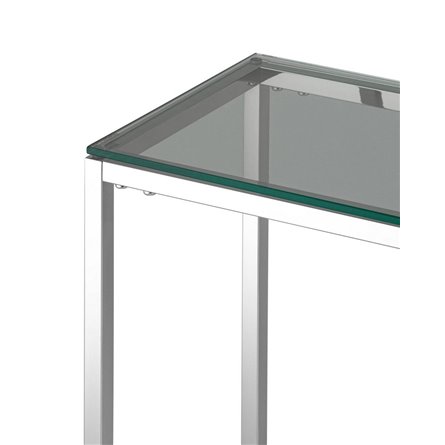 ТАУН 115*30 серебро каркас нержавеющая сталь столешница закаленное стекло