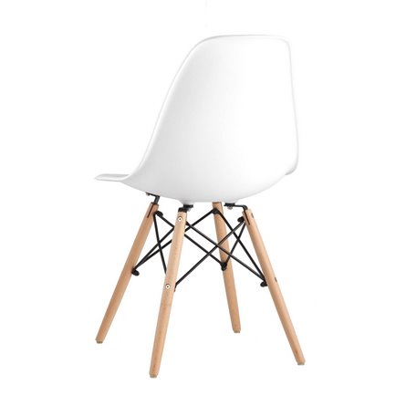 Eames DSW белый пластиковый, сталь, натуральный массив бука, 4 шт.