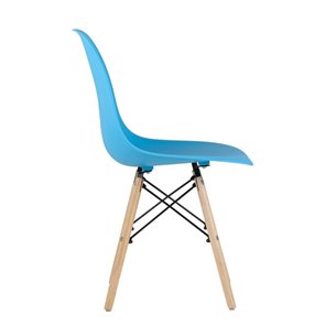 DSW бирюзовый, литой полипропилен, стальной каркас, массив бука, 4 шт.