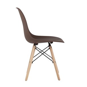 DSW коричневый, литой полипропилен, стальной каркас, массив бука, 4 шт.