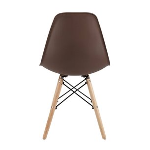 DSW коричневый, литой полипропилен, стальной каркас, массив бука, 4 шт.