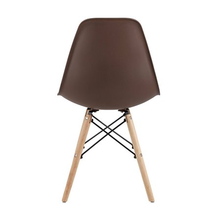 DSW коричневый, литой полипропилен, стальной каркас, массив бука, 4 шт.