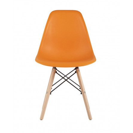 DSW оранжевый, литой полипропилен, стальной каркас, массив бука, 4 шт.