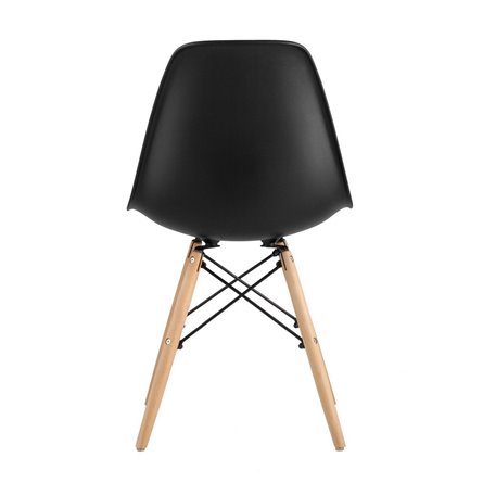 Eames DSW черный пластиковый, сталь, натуральный массив бука, 4 шт.