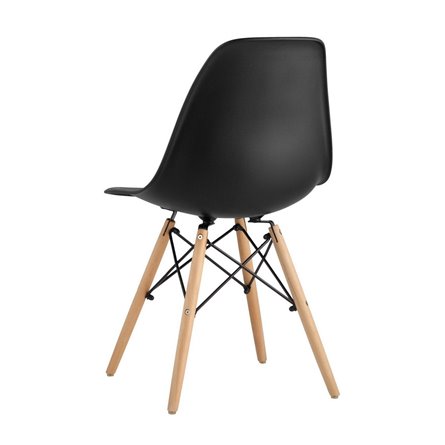 Eames DSW черный пластиковый, сталь, натуральный массив бука, 4 шт.
