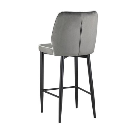 Лоренс антрацитовый обивка велюр ножки металл черный с подножкой