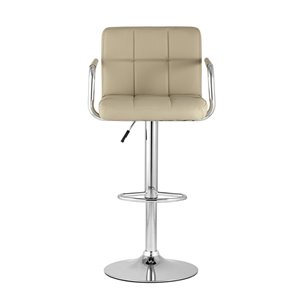 Малави бежевый, газ-лифт, обивка из искусственной кожи