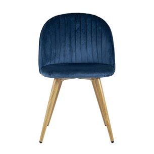 Лион Страйпс голубой обивка из велюра спинка с вертикальной прострочкой каркас из оцинкованного