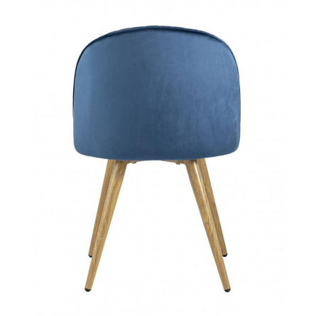 Лион Страйпс голубой обивка из велюра спинка с вертикальной прострочкой каркас из оцинкованного