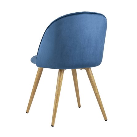 Лион Страйпс голубой обивка из велюра спинка с вертикальной прострочкой каркас из оцинкованного