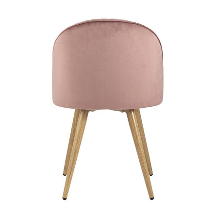 Лион Страйпс розовый обивка из велюра спинка с вертикальной прострочкой каркас из оцинкованного