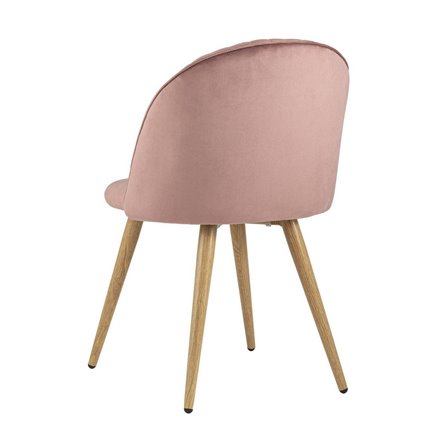 Лион Страйпс розовый обивка из велюра спинка с вертикальной прострочкой каркас из оцинкованного