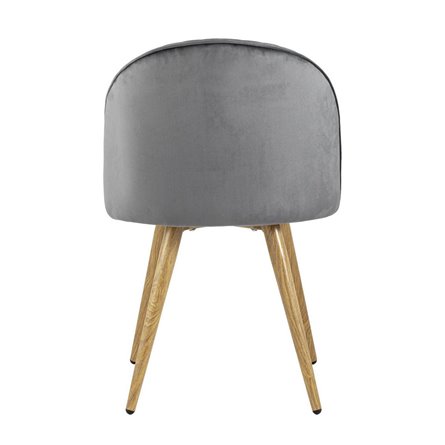 Лион Страйпс серый обивка из велюра спинка с вертикальной прострочкой каркас из оцинкованного ме