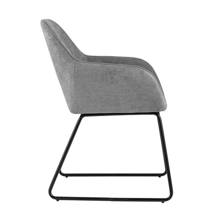 обеденный Чак мягкий обивка шенилл серый на полозьях