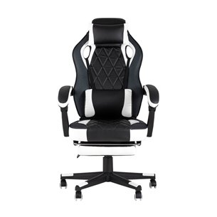 TopChairs Virage черно-белое геймерское