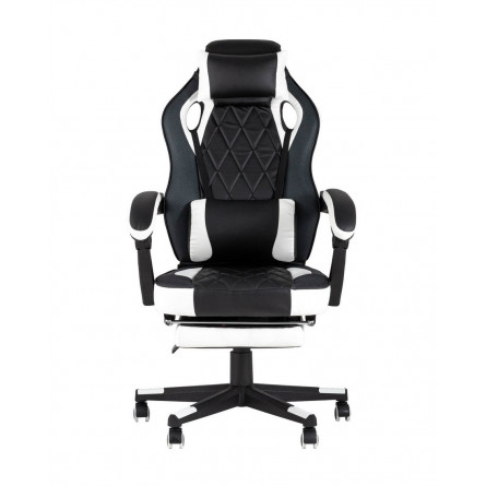 TopChairs Virage черно-белое геймерское