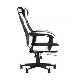 TopChairs Virage черно-белое геймерское