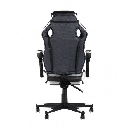 TopChairs Virage черно-белое геймерское