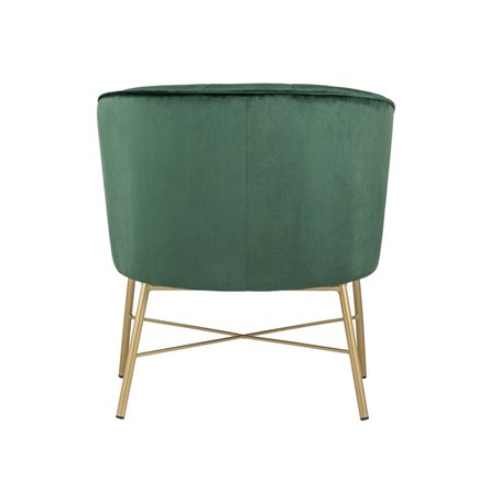 Шале зеленый обивка велюр ножки металл цвет золото