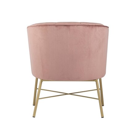 Шале розовый обивка велюр ножки металл цвет золото