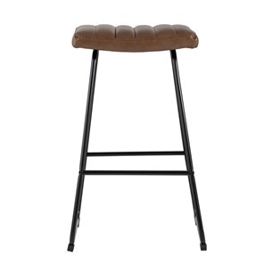 Ковбой коричневый обивка экокожа ножки из металла черные с подножкой