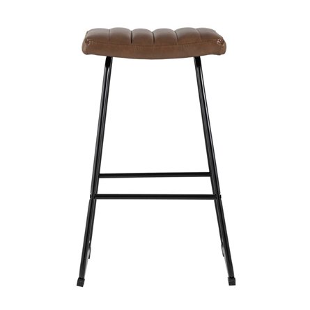 Ковбой коричневый обивка экокожа ножки из металла черные с подножкой