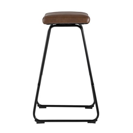 Ковбой коричневый обивка экокожа ножки из металла черные с подножкой