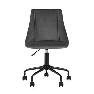 Сиана серый обивка велюр крестовина металл черный механизм регулировки высоты