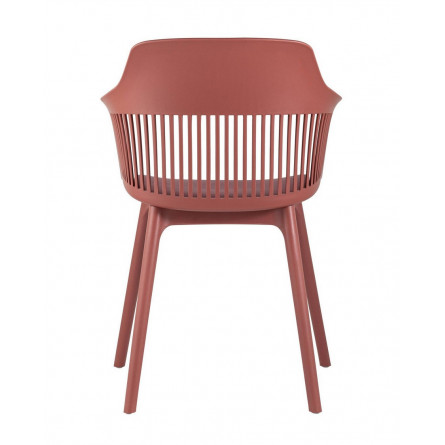 пластиковый Crocus бордовый с подушкой в обивке из экокожи