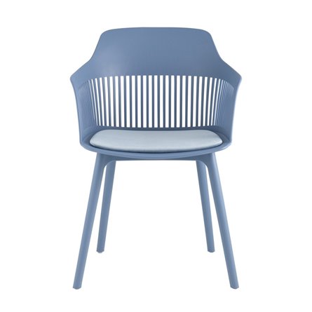 пластиковый Crocus голубой с подушкой в обивке из велюра