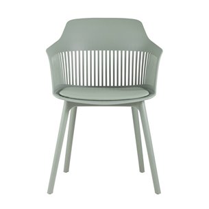 пластиковый Crocus серо-зеленый с подушкой в обивке из экокожи