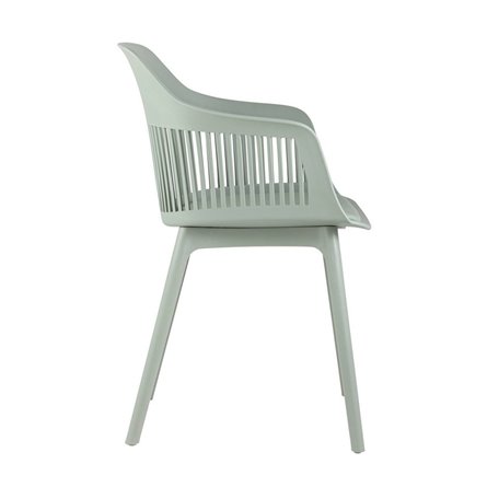 пластиковый Crocus серо-зеленый с подушкой в обивке из экокожи