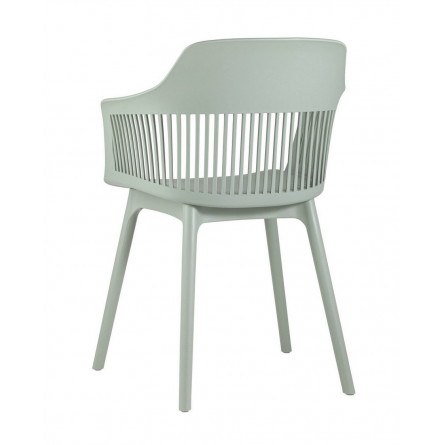 пластиковый Crocus серо-зеленый с подушкой в обивке из экокожи