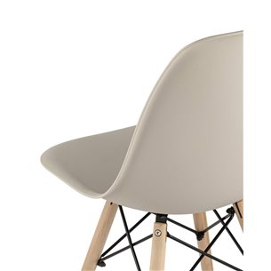 DSW бежевый, литой полипропилен, стальной каркас, массив бука, 4 шт