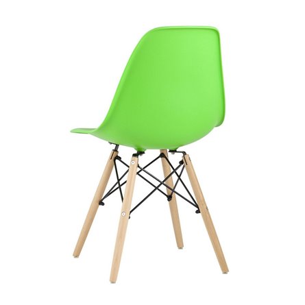 DSW светло-зеленый пластик каркас из металла ножки натуральный массив бука