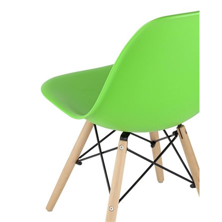 DSW светло-зеленый пластик каркас из металла ножки натуральный массив бука