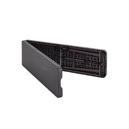 складная Кейт 180 коричневая, стальной каркас, сиденье пластик, полиэтилен высокой плотности (HD