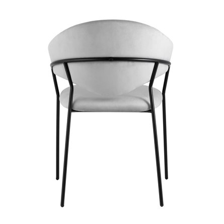 ДЖОН белый обивка из экокожи на хромированном каркасе из металла